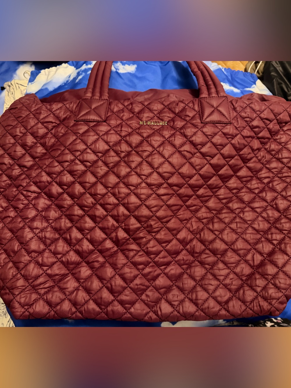 MZ Wallace Large Metro Tote in Berry/Burgundy